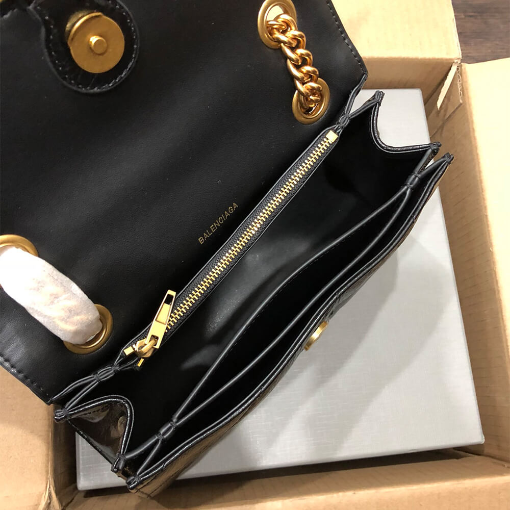 Ba1en*iaga Women’s Crush Chain Bag Small(HIGH-END GRADE)