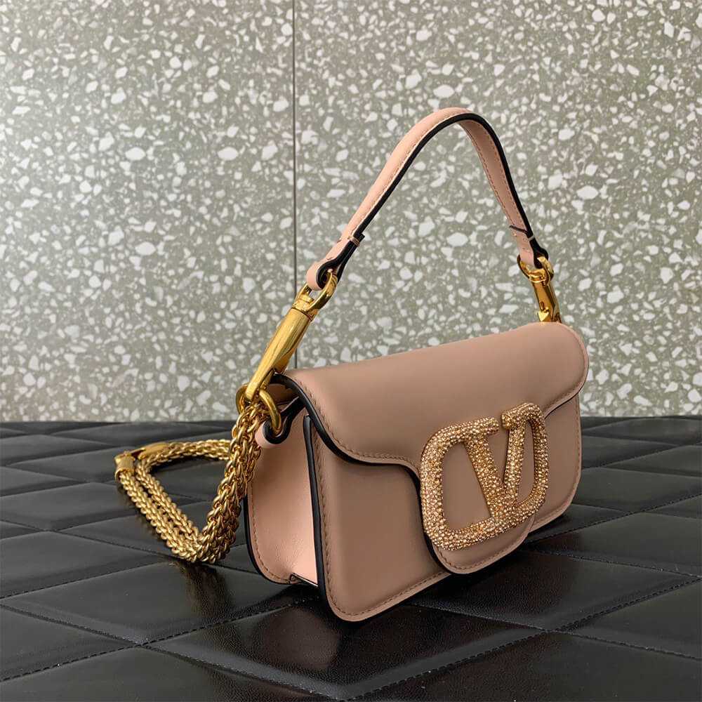 Va1e*ntin0 GARAVANI LOCO SMALL SHOULDER BAG WITH JEWEL LOGO(HIGH-END GRADE)