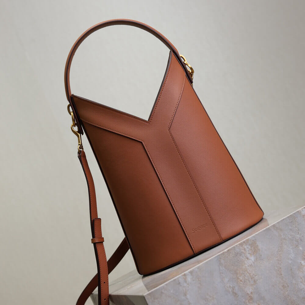 Y51 Y top-handle bucket in leather(HIGH-END GRADE)