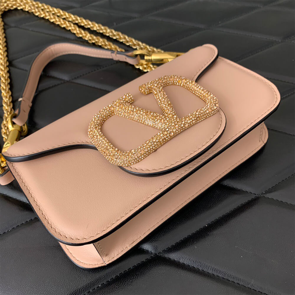 Va1e*ntin0 GARAVANI LOCO SMALL SHOULDER BAG WITH JEWEL LOGO(HIGH-END GRADE)