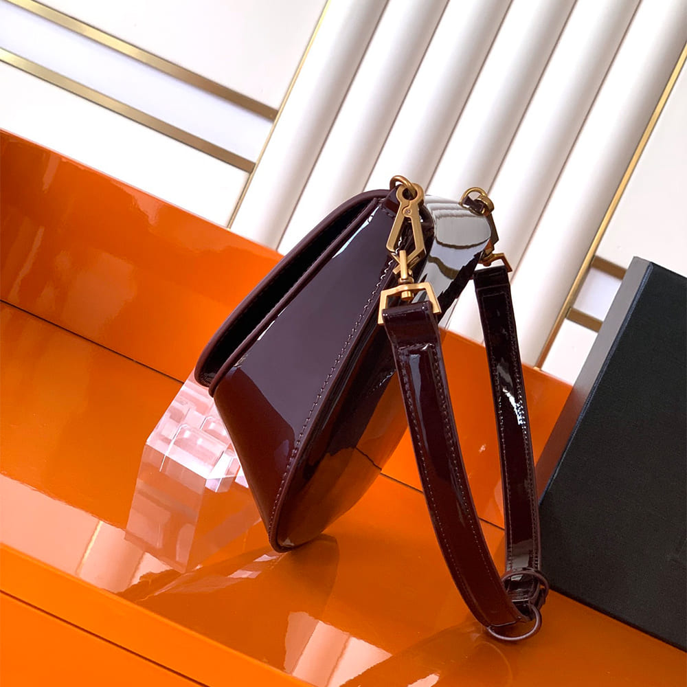 Y51 Mini VOLTAIRE TOP HANDLE bag in patent leather(HIGH-END GRADE)