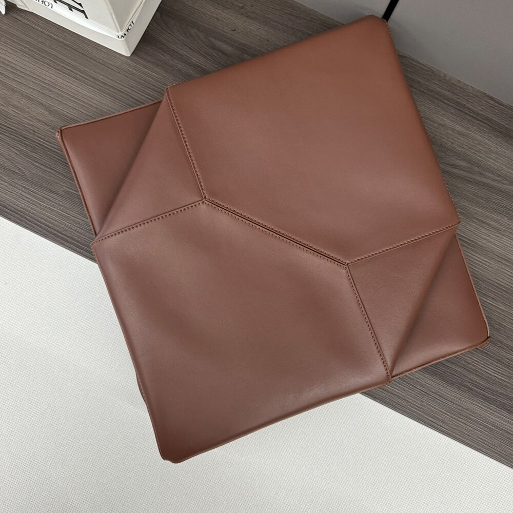 L0ew* XL Puzzle Fold tote in shiny calfskin(HIGH-END GRADE)