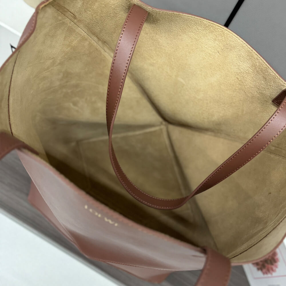 L0ew* XL Puzzle Fold tote in shiny calfskin(HIGH-END GRADE)