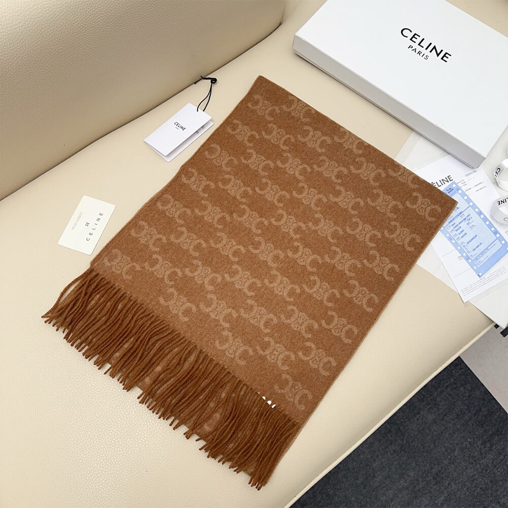 Ce1i*e Scarf Monogram Cashmere