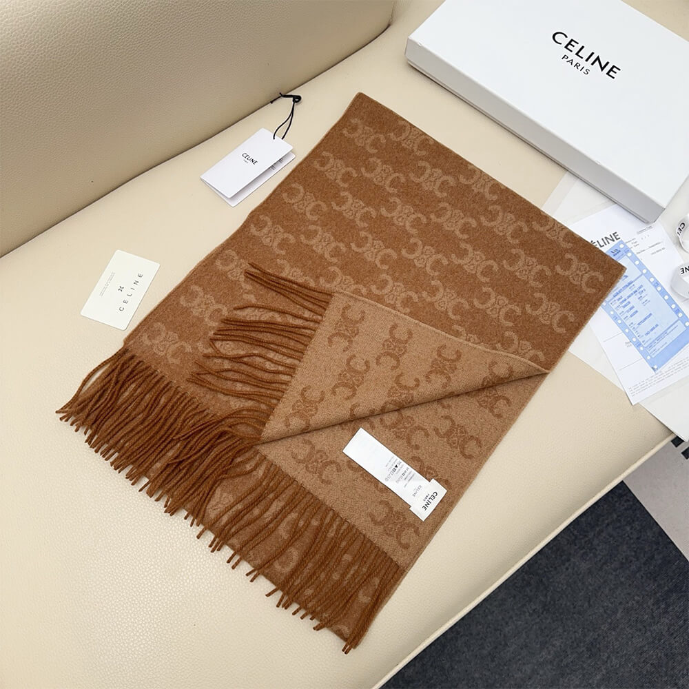 Ce1i*e Scarf Monogram Cashmere
