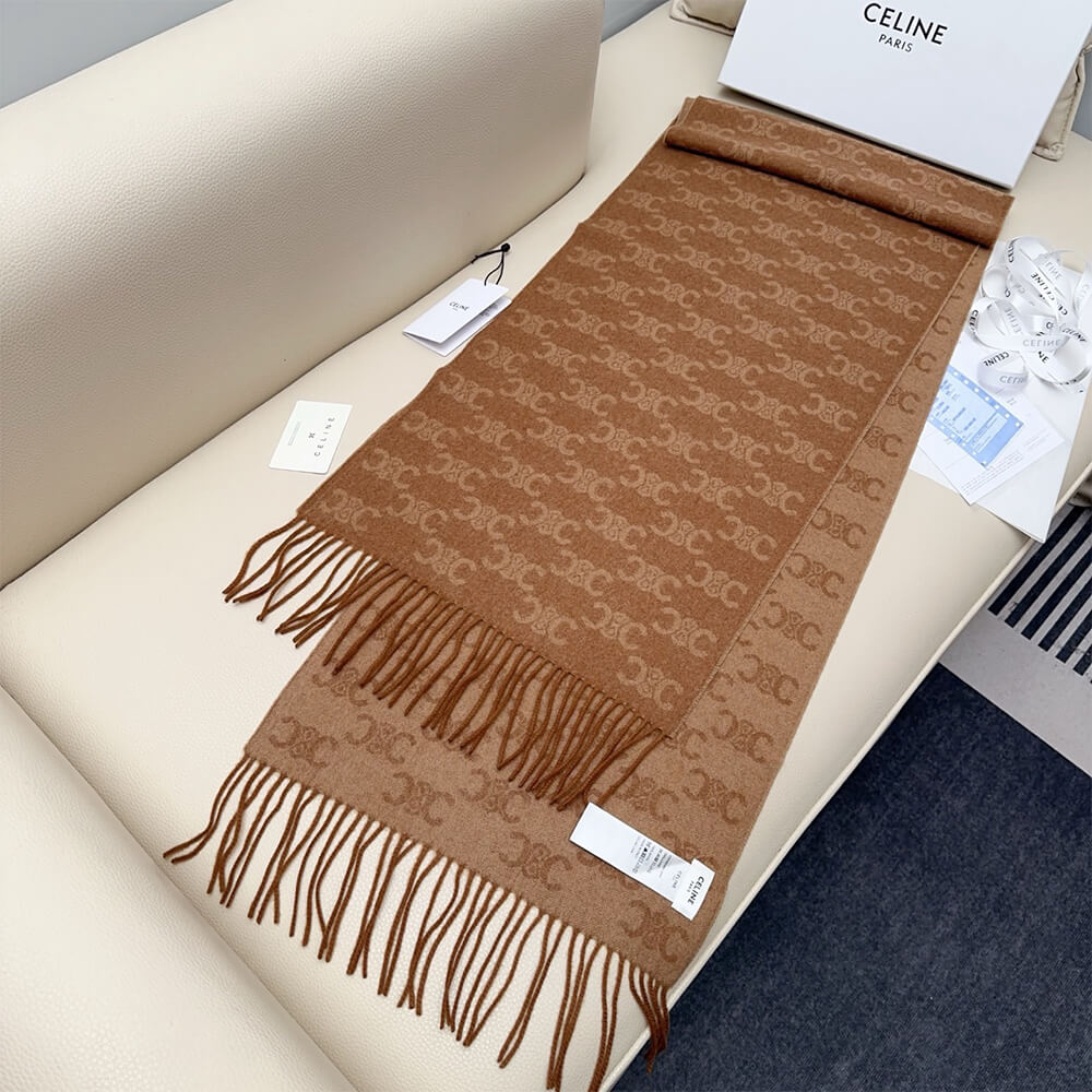 Ce1i*e Scarf Monogram Cashmere