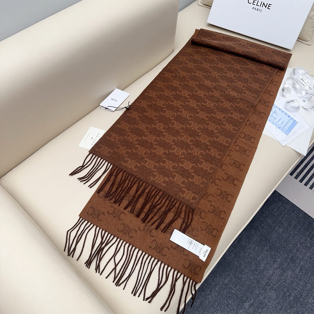 Ce1i*e Scarf Monogram Cashmere