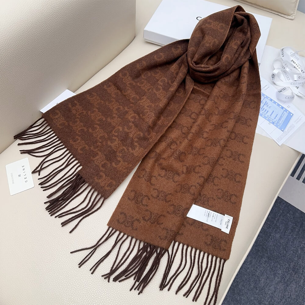 Ce1i*e Scarf Monogram Cashmere