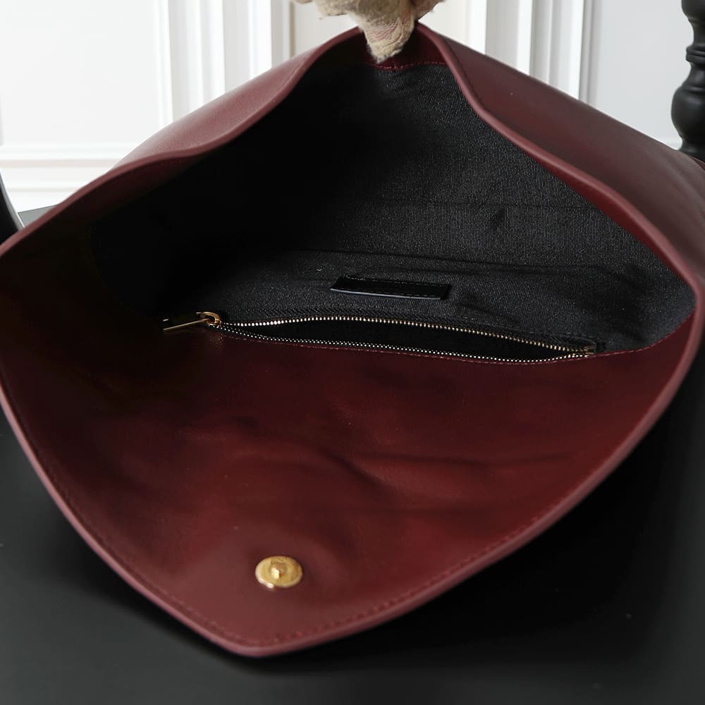 Y51 CASSANDRE large envelope pouch in shiny leather(HIGH-END GRADE)